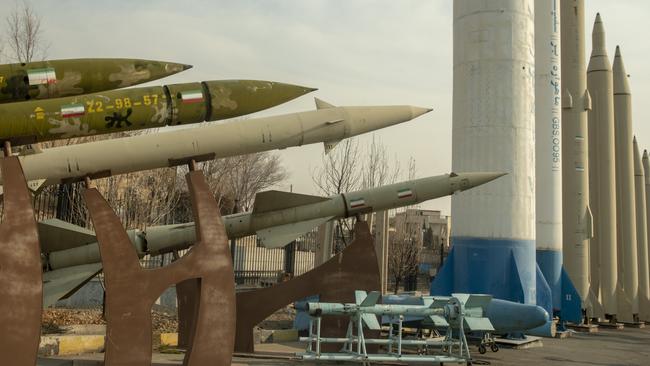 Iranian missiles exhibited on January 20 in Tehran. Iran has been a key player in several overlapping regional conflicts, including its support of the Houthi movement in Yemen. Picture: Majid Saeedi/Getty Images