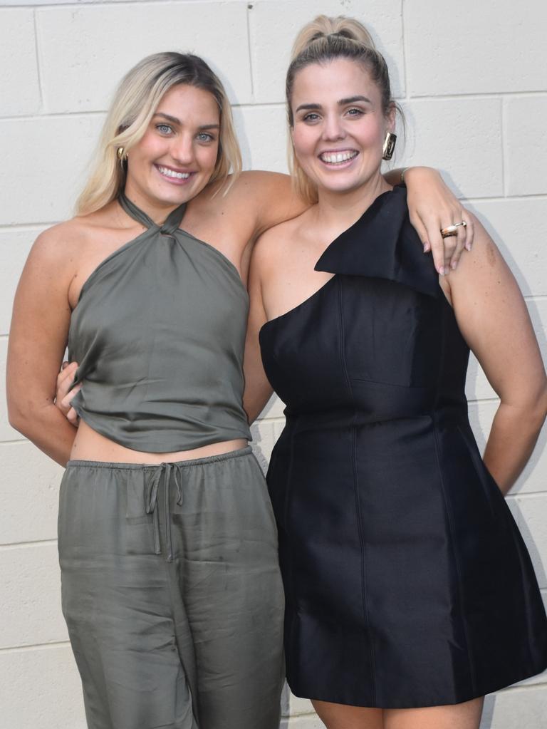 Lucy Boland and Hannah Searles at the Rockhampton Cup race meeting at Callaghan Park on July 13, 2024.