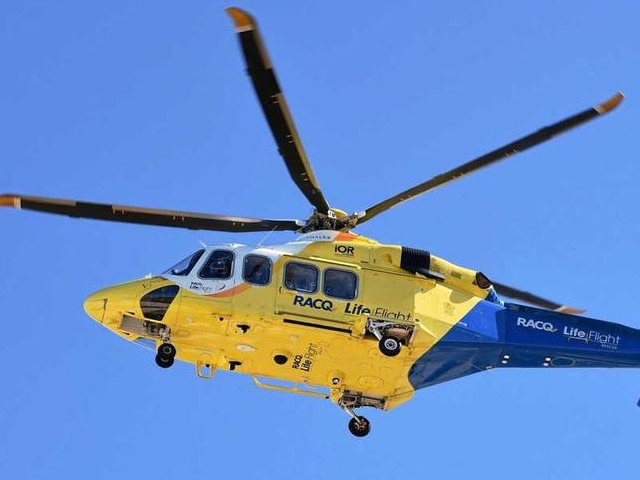 Man in serious condition, rescue chopper called