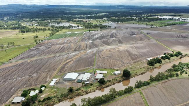 Queensland’s Lockyer Valley, west of Brisbane, where floods earlier in the year wiped out vegetable crops. Picture: Supplied