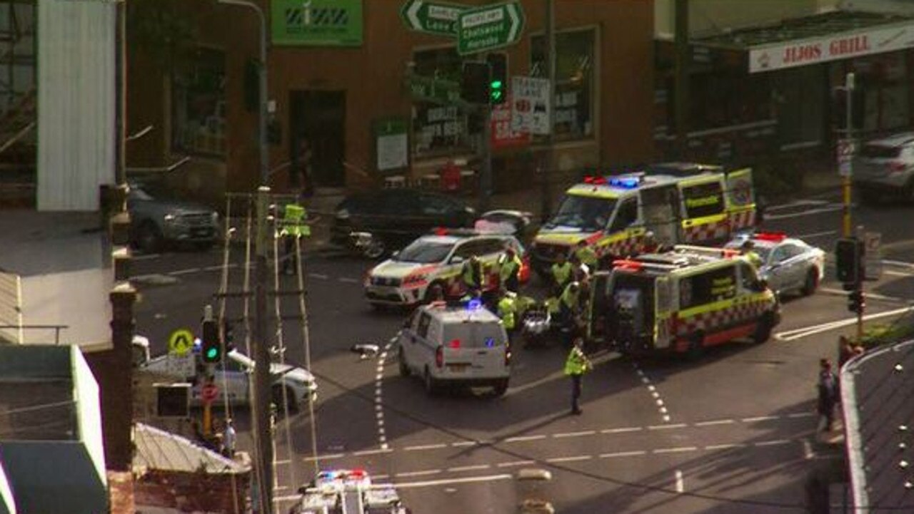 Emergency services rushed to the scene after the incident. Picture: 9 News