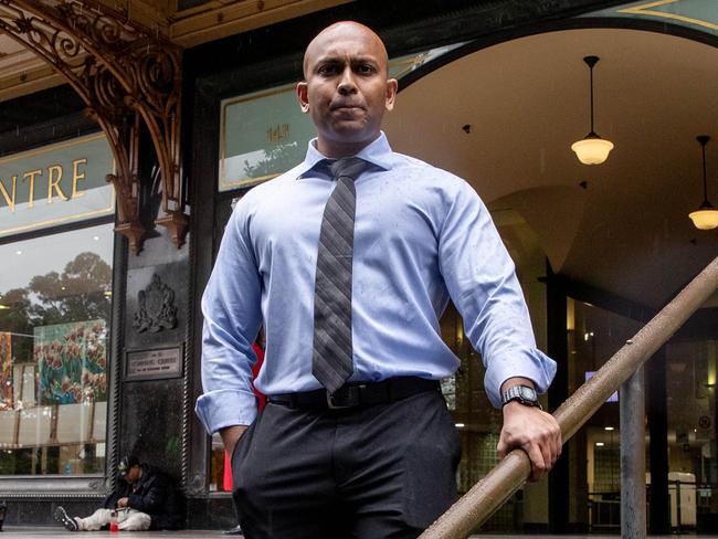 06-07-2024 - Ankit Thangasamy outside Downing Centre court on Friday. Picture: Liam Mendes / The Australian