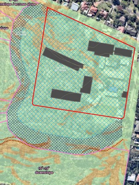 Part of the application made to Warringah Council by the NSW Education department, with the dark grey buildings showing the planned expansion.