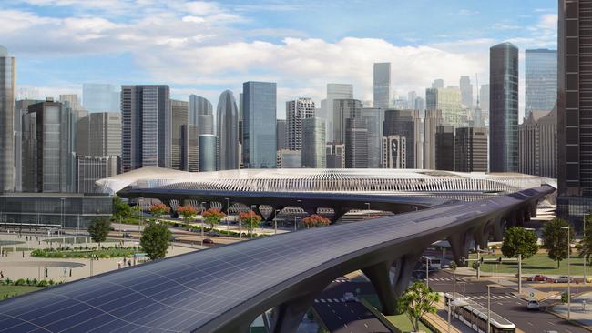 Images of a proposed ‘Hyperloop’ by HyperloopTT.