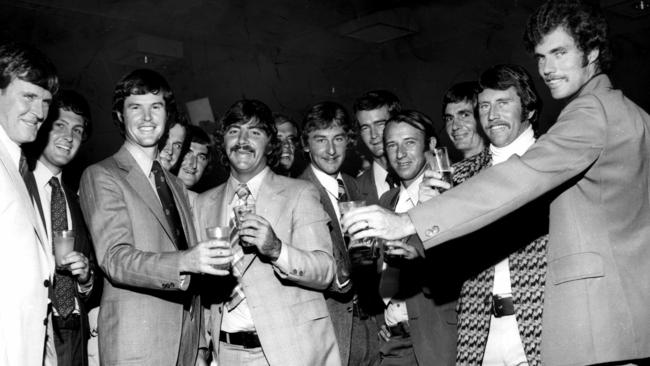 Mallett (fifth from right) with Australia’s 1972 Ashes squad.