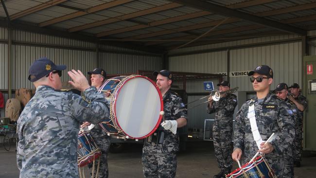 Norforce prepares for its freedom of entry parade in Alice Springs on Friday. Picture: Laura Hooper.