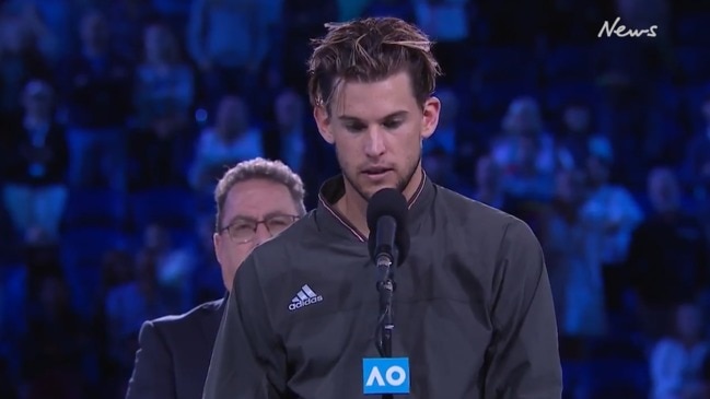 Dominic Thiem’s moving speech following Australian Open loss to Novak Djokovic