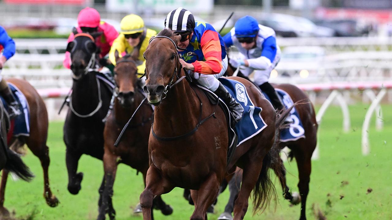 Ciaron Maher isn’t concerned about a wide barrier for Bella Nipotina in The Everest. Picture: Grant Peters/Trackside Photography