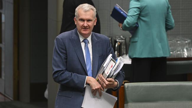 Employment and Workplace Relations Minister Tony Burke during Question Time in the House of Representatives at Parliament House in Canberra. Picture: NCA NewsWire / Martin Ollman