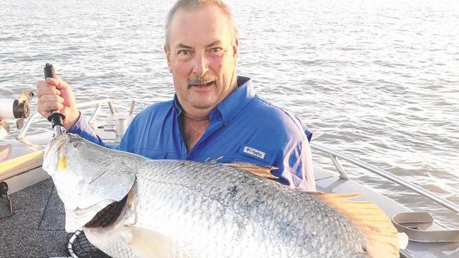 Trevor Roberts had a thrill and a half when this magnificent 117cm barra jumped onto his line while fishing with his son Grant down the mouth of the South Alligator River