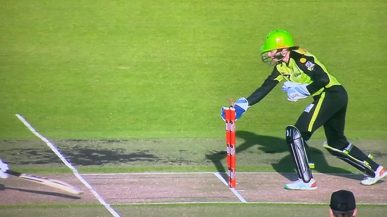 This stumping was given not out.