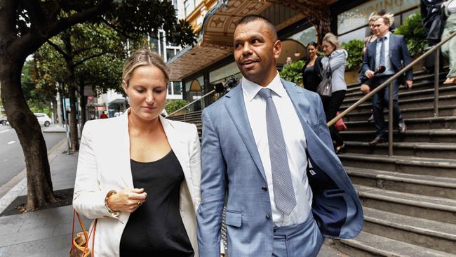 Mr Beale leaving the court with wife Maddi. Picture: NCA NewsWire / David Swift