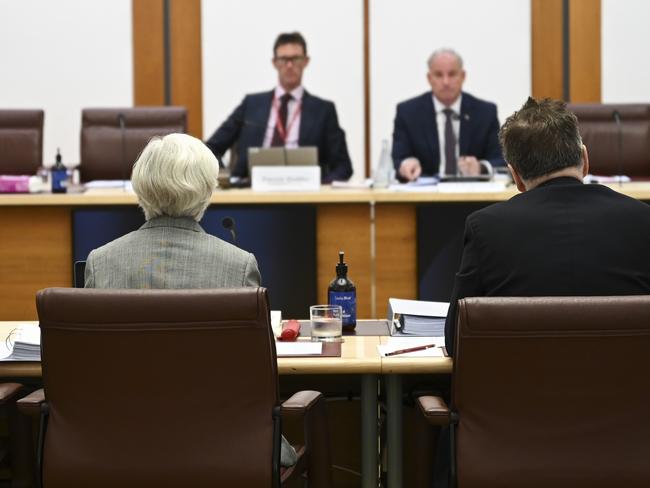 CANBERRA, AUSTRALIA, NewsWire Photos. FEBRUARY 9, 2024: Kevin Burrowes, PWC Chief Executive Officer appears before a senate inquiry into the management and assurance of integrity by consultancy services at Parliament House in Canberra: NCA NewsWire / Martin Ollman