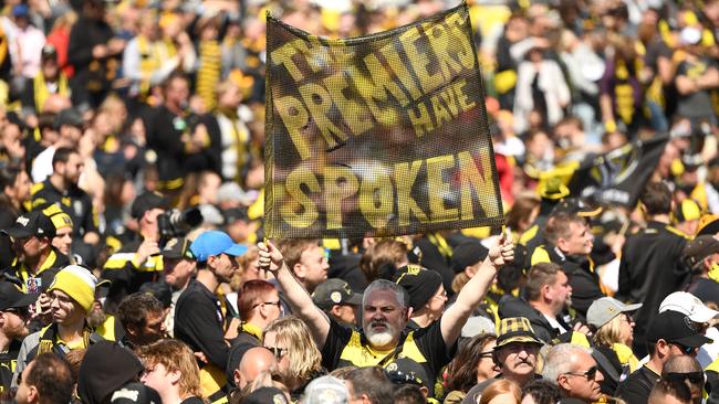 Large-scale fans events such as Richmond’s premiership celebrations could be discouraged.