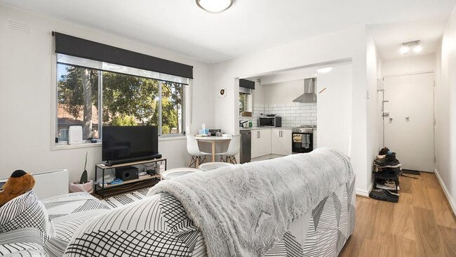 A two-bedroom apartment at <a href="https://www.realestate.com.au/property-apartment-vic-flemington-144539992" title="www.realestate.com.au">4/44 Ascot Vale Rd, Flemington, </a>has a $350,000-$380,000 asking range. It’s also tenanted for $415 per week until August 31, 2024.