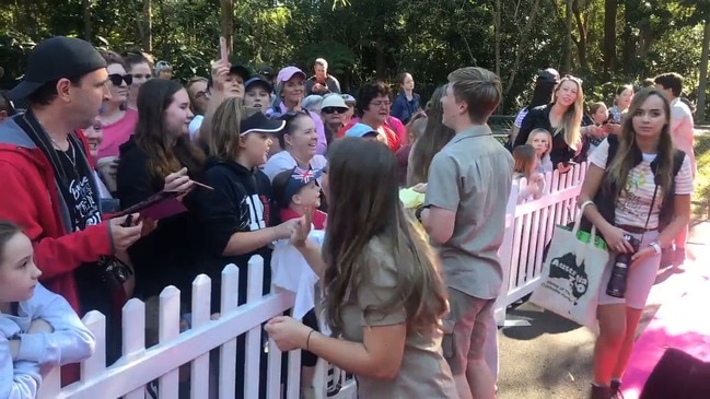 RAW: Bindi Irwin celebrates her 21st birthday at Australia Zoo