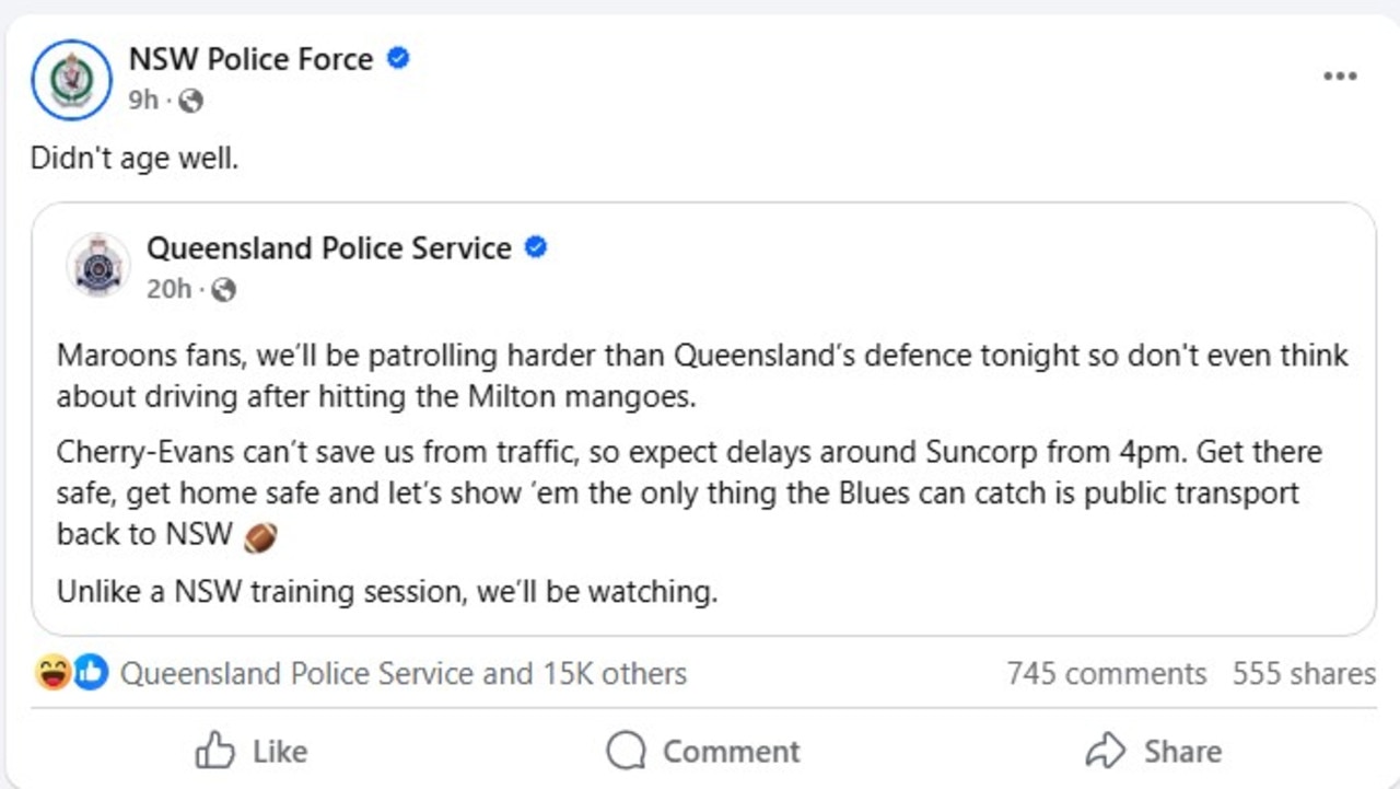 Well played NSW Police. Photo: Facebook