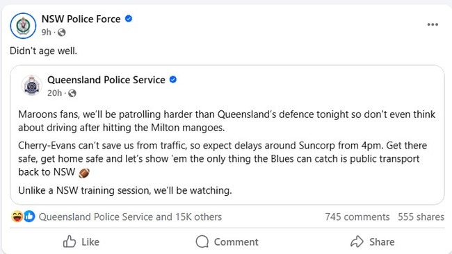 Well played NSW Police. Photo: Facebook