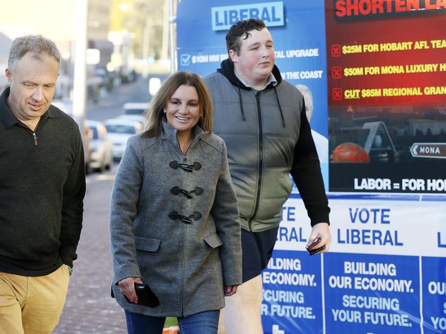 Senate hopeful Jacqui Lambie votes in Burnie. PICTURE CHRIS KIDD