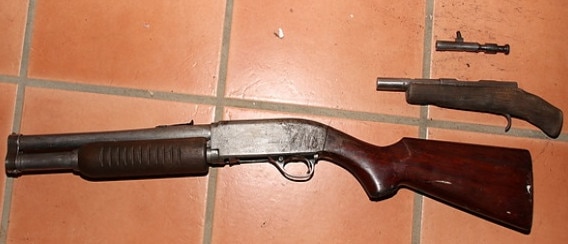 A loaded shortened shot gun and a shortened .22 calibre rifle seized at Tinaroo as part of Operation Romeo Russet. Picture: Supplied