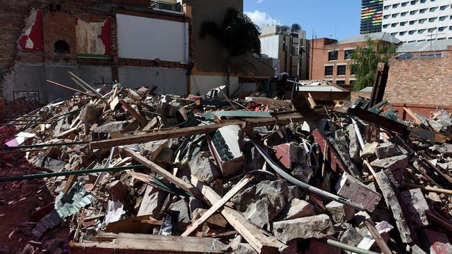 The site of the Corkman Pub after it was demolished in 2016. Picture: Tracey Nearmy/AAP