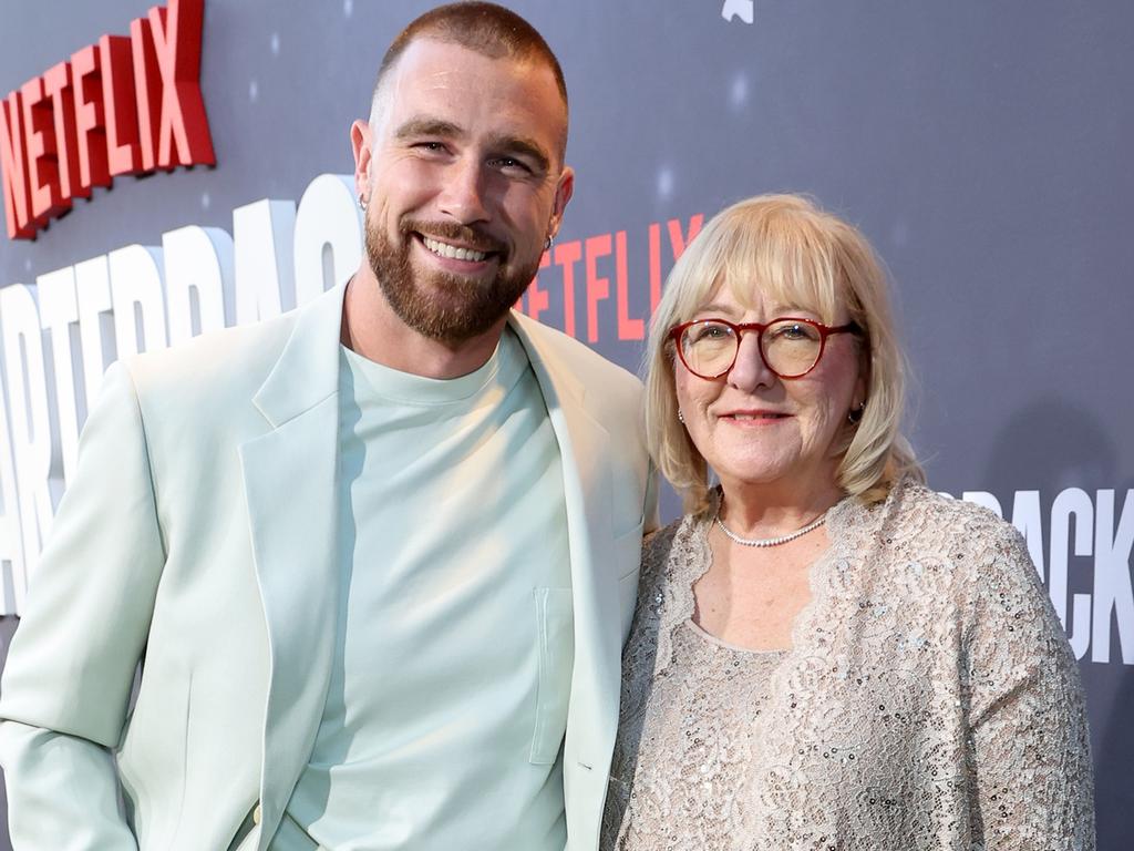 Travis Kelce and mum Donna Kelce. Picture: Randy Shropshire/Getty Images for Netflix