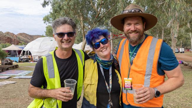 Wide Open Space directors Rodney Angelo (left), Jimmy Cocking (far right) and event manager LJ Devlin. Picture: Oliver Eclipse