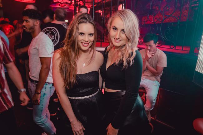 Danielle de Launey and Fiona Mackay at Sin City nightclub in Surfers Paradise