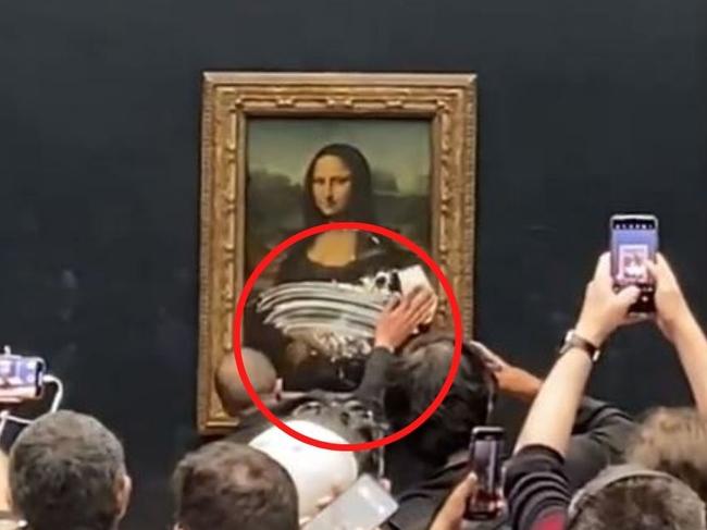 Man attacks the Mona Lisa in Paris.