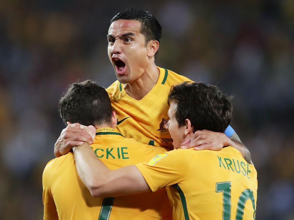Tim Cahill says Australia can’t take the foot off the gas. Picture: Getty