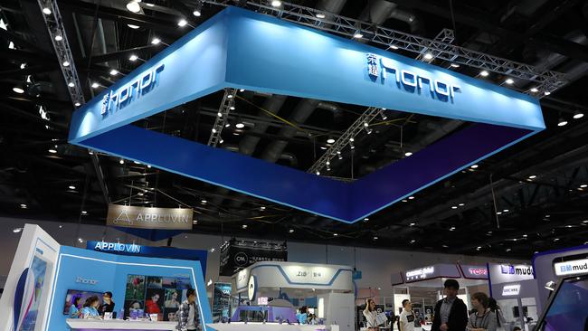 A Huawei Honor stand at the 2018 Global Mobile Internet Conference (GMIC) in Beijing. -Picture: AFP.