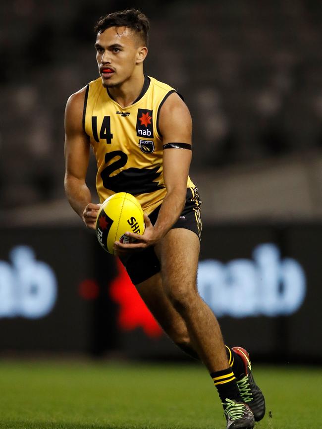 Sydney Stack on the burst for Western Australia at the Under-18 National Championships. Picture: Adam Trafford/AFL Media.