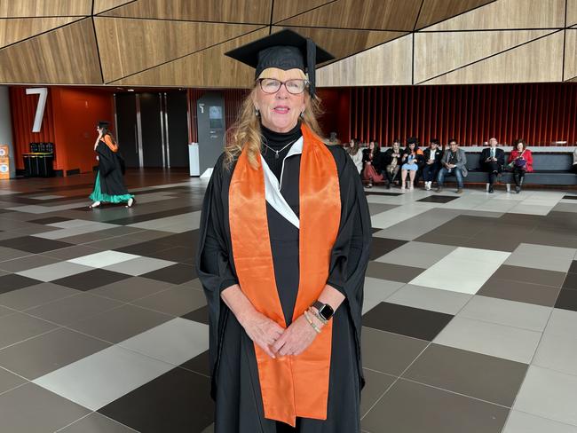 Debbie Osoba graduates from the Australian Catholic University with a Postgraduate in Palliative Care. Picture: Brittany Busch