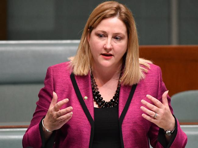 Centre Alliance member for Mayo Rebekha Sharkie seconds Independent Member for Indi Cathy McGowan's National Integrity (Parliamentary Standards) Bill in the House of Representatives at Parliament House in Canberra, Monday, December 3, 2018. (AAP Image/Mick Tsikas) NO ARCHIVING