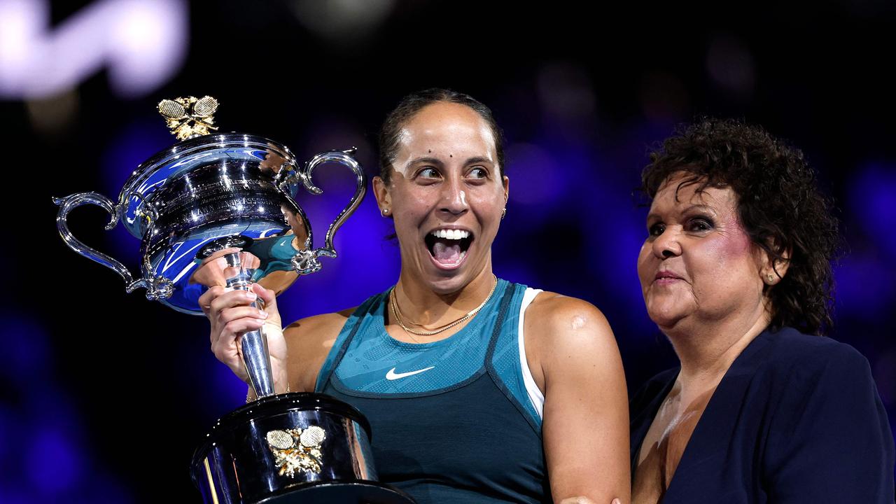 USA's Madison Keys shocked the world by beating Aryna Sabalenka in the Australian Open final (Photo by Martin KEEP / AFP)