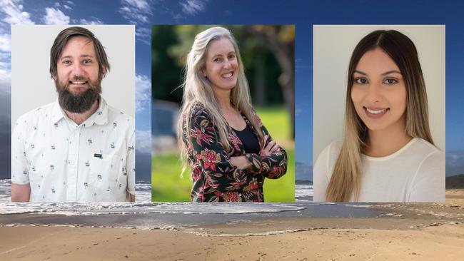 Coffs Coast Advocate journalists Tim Jarrett and Jasmine Minhas and editor Janine Watson (centre).