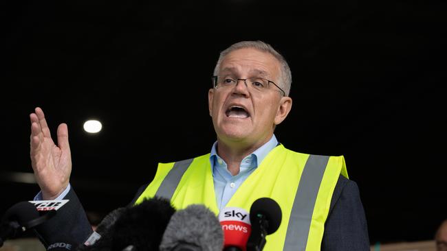 Prime Minister Scott Morrison was grilled on his promise to establish an integrity commission. Picture: Jason Edwards