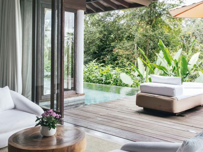 A three-bedroom villa opens up to the outdoors. Picture: Elise Hassey