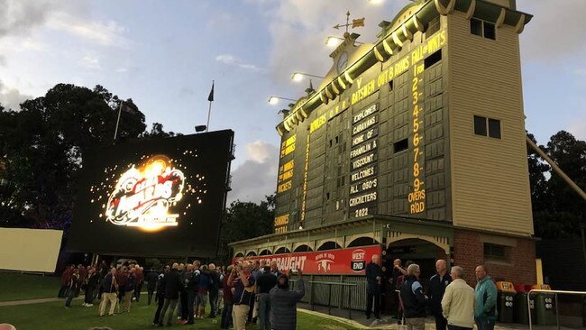 Players at a “meet and greet’’ gathering at the Adelaide Oval.