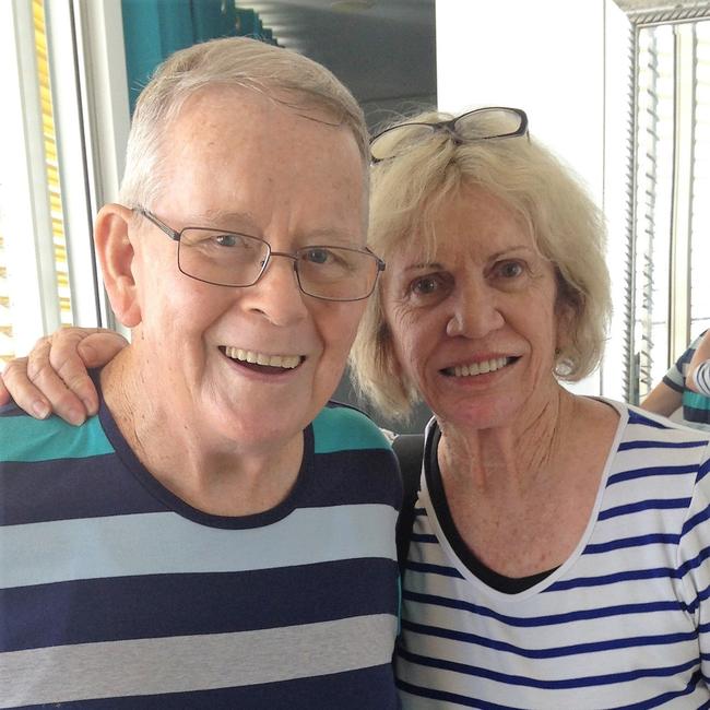 Colin Searle and his wife Liz, before he passed away in 2017.