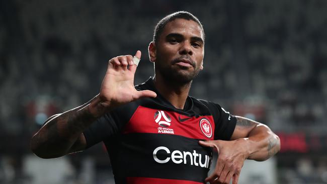 Kwame Yeboah will replace the injured Nicolai Muller in Western Sydney’s starting team. Picture: Mark Metcalfe/Getty Images