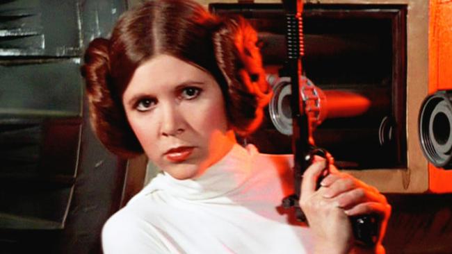 Carrie Fisher as Princess Leia in the Star Wars movies. Picture: Supplied