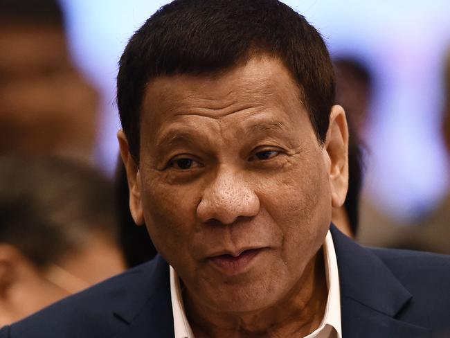 Rodrigo Duterte. Picture: AFP