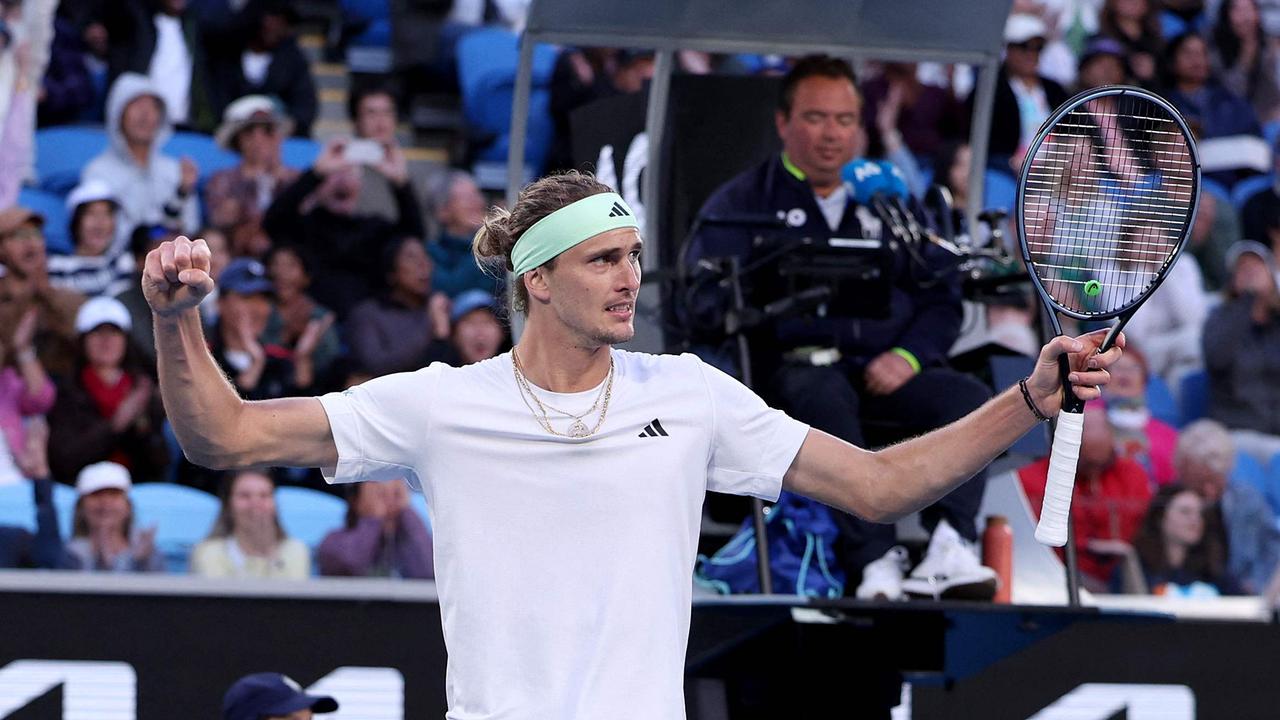 Germany's Alexander Zverev is into the last eight. (Photo by Martin KEEP / AFP)