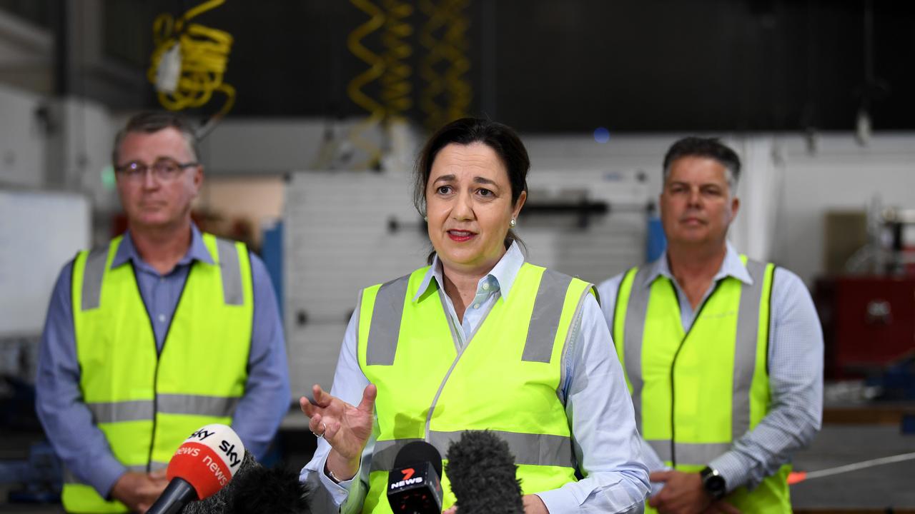 Queensland Premier Annastacia Palaszczuk has said NSW needs to keep community transmission to a minimum in order for the border to reopen. Picture: NCA NewsWire/Dan Peled