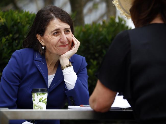 Gladys Berejiklian opens up to Annette Sharp. Picture: Sam Ruttyn