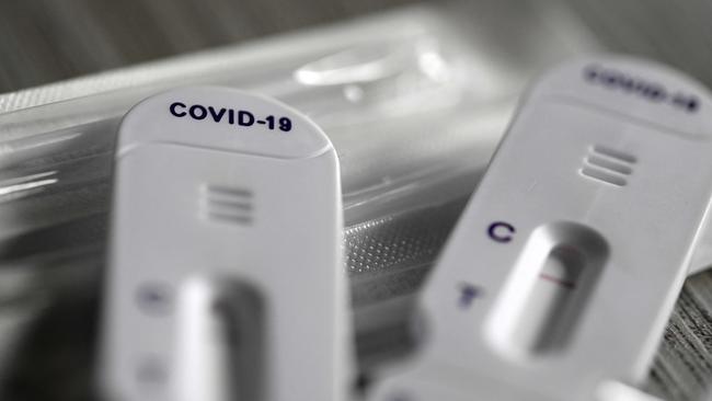 Conventional PCR tests identify genetic fragments of the virus that causes Covid in a nasal swab. Picture: AFP