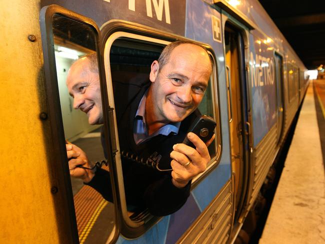 A shout out to our committed Metro Trains drivers like Chris Ward, who makes amusing announcements to passengers on trains while driving. Picture: Andrew Tauber