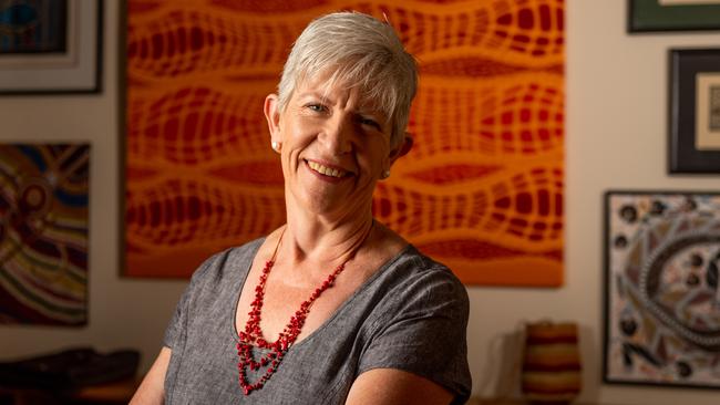 Chief Judge Elizabeth Morris in her office in the Darwin Local Court. Picture: Che Chorley