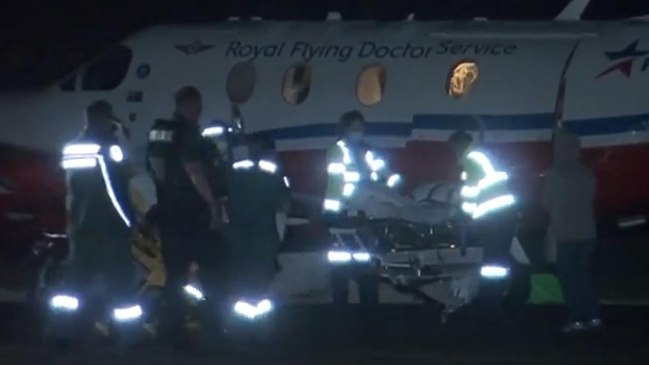 The Royal Flying Doctor Service transported the injured officer to Adelaide. Picture: 7NEWS